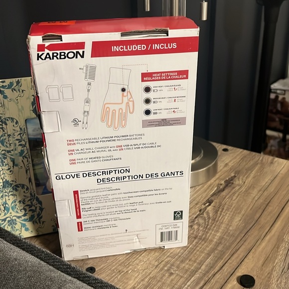 Karbon heated sports gloves with leather palm - Picture 5 of 10